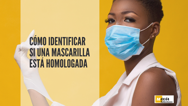 Persona utilizando la mascarilla anticovid