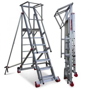 Escaleras con Plataforma y Ruedas