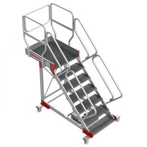 Escalera con plataforma y cuatro ruedas SB-T 1