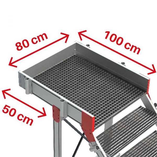 Escalera con plataforma y cuatro ruedas SB-T - Imagen 2