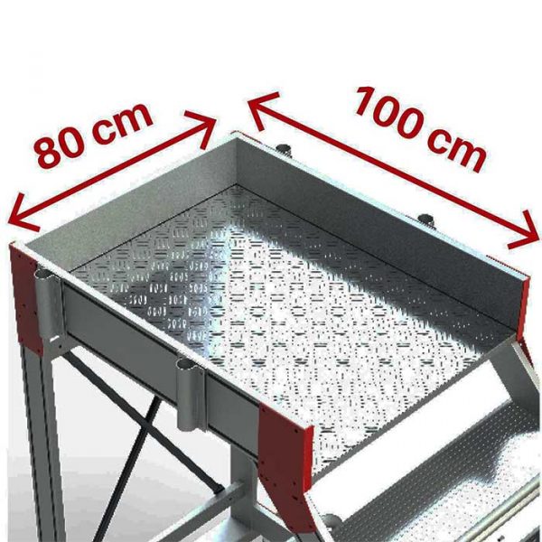 Escalera con plataforma y cuatro ruedas SY45 - Imagen 3