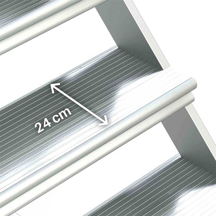 Escalera de aluminio con plataforma y vuelo SB45 - Imagen 3