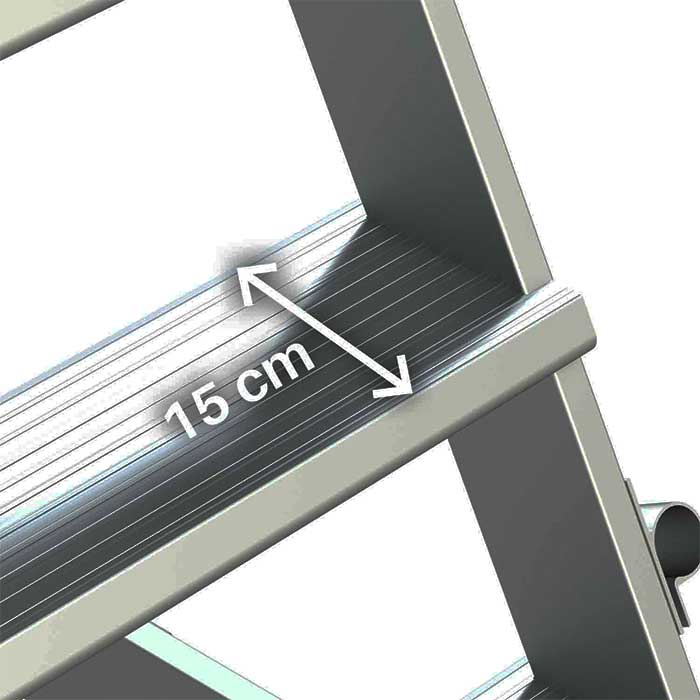 Escalera de aluminio con plataforma y vuelo SB60 - Imagen 4