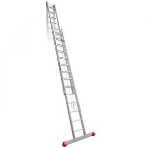 Escalera de aluminio extensible con cuerda EN200