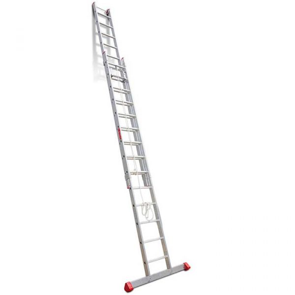 Escalera de aluminio extensible con cuerda EN200