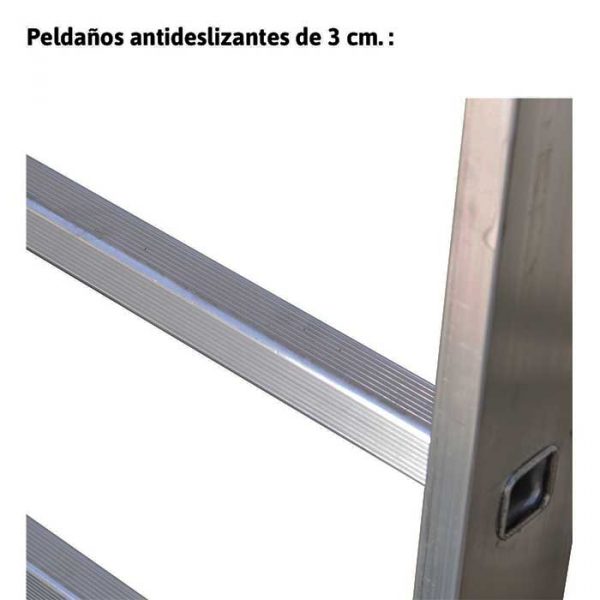 Escalera de aluminio extensible con cuerda - Imagen 2