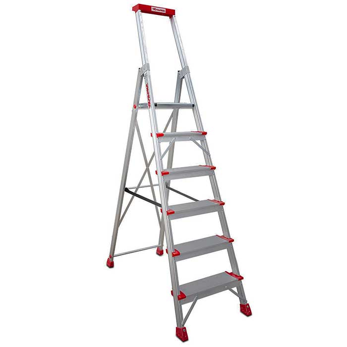 Escalera de tijera con peldaños cómodos Elegance - Imagen 2