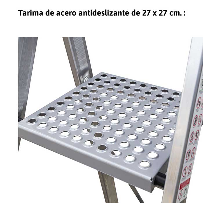Escalera de tijera con peldaños cómodos Elegance - Imagen 3