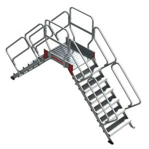 Escalera puente con plataforma SP45