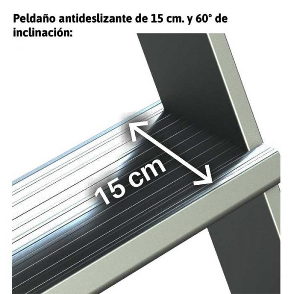 Escalera puente de aluminio con plataforma SP60 - Imagen 2