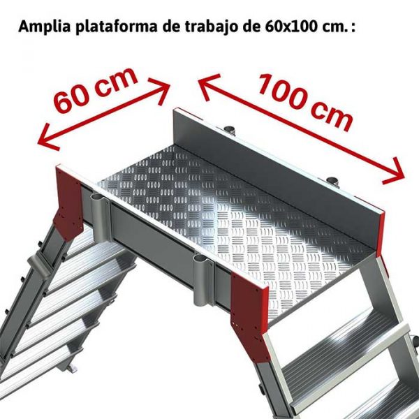 Escalera puente de aluminio con plataforma SP60 - Imagen 3