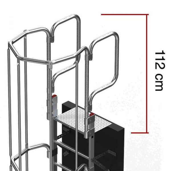 Escalera vertical de seguridad con jaula de protección SVS2 - Imagen 2