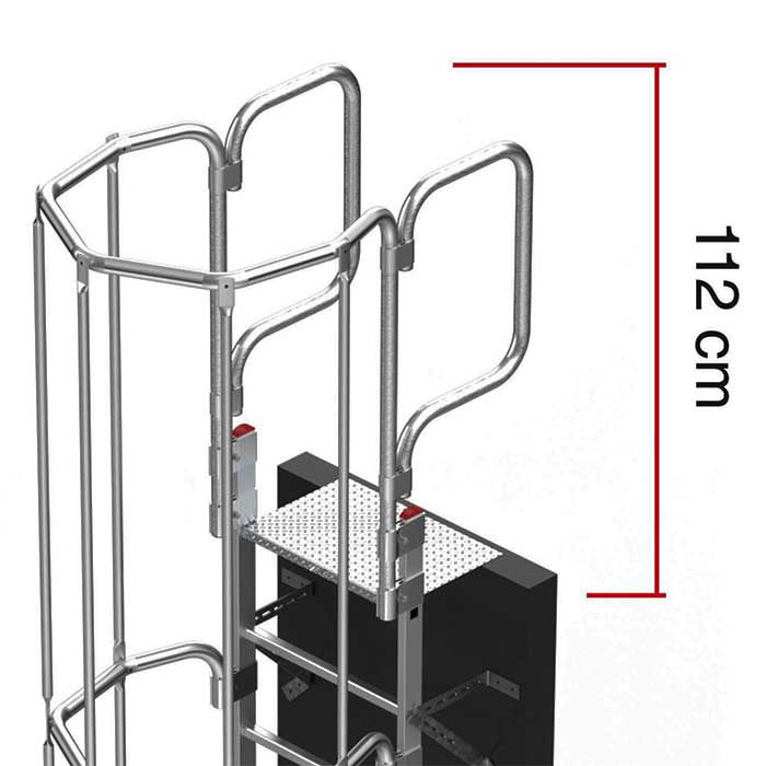 Escalera vertical de seguridad con jaula y descansillo SVS1 - Imagen 2