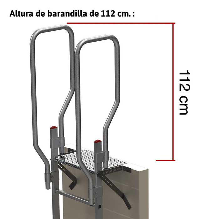 Escalera vertical de seguridad sin jaula de protección SV20 - Imagen 3