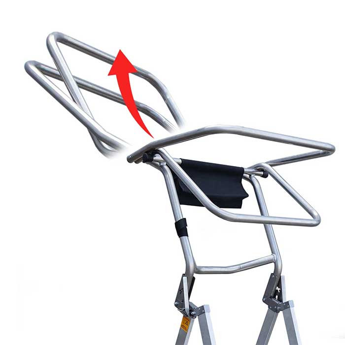 Escalera con amplia plataforma y altura regulable - Imagen 3