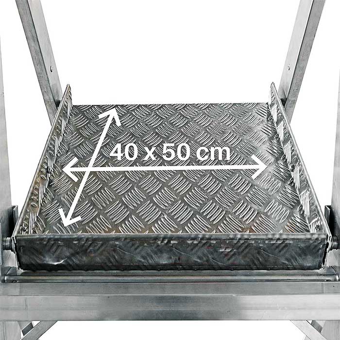 Escalera con amplia plataforma y altura regulable - Imagen 6