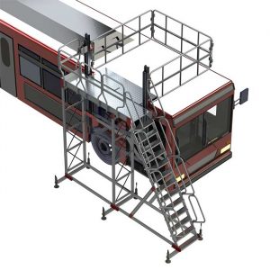 Escalera plataforma barandilla regulable TSA-S